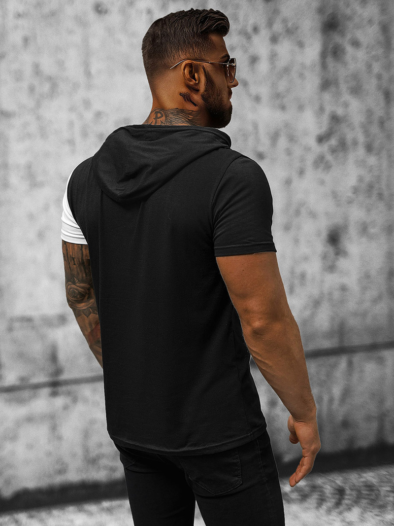 Férfi Póló Fekete-Fehér OZONEE JS/8T981