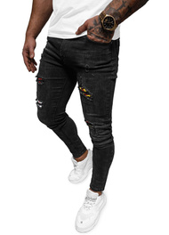 Férfi farmer nadrág fekete OZONEE DR/TF263