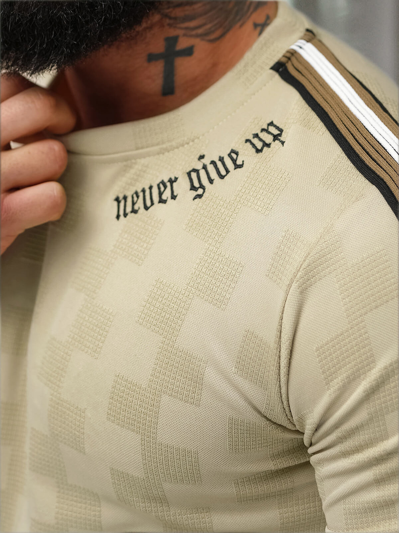 Férfi Póló Bézs OZONEE O/QS11621