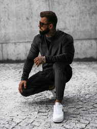 Férfi Melegítő Együttes Fekete OZONEE O/D7516