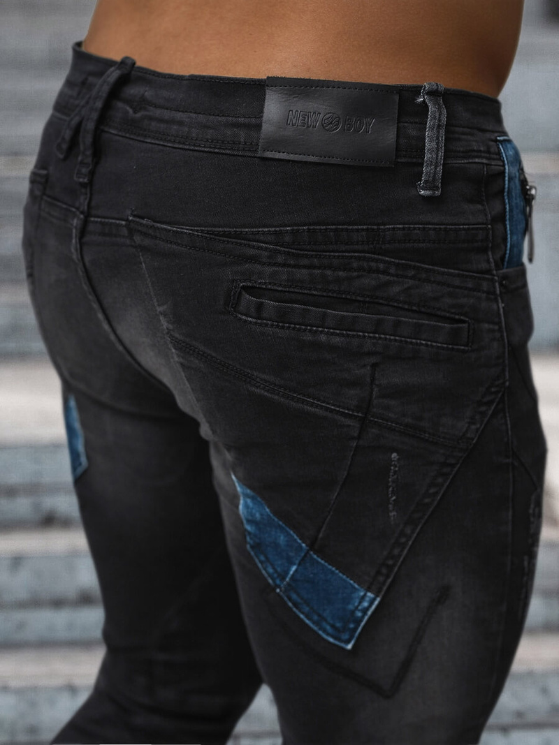 Férfi Farmer Nadrág Fekete OZONEE NB/MP0025NZ