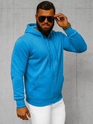 Férfi kapucnis pulóver égkék OZONEE JS/2008Z 