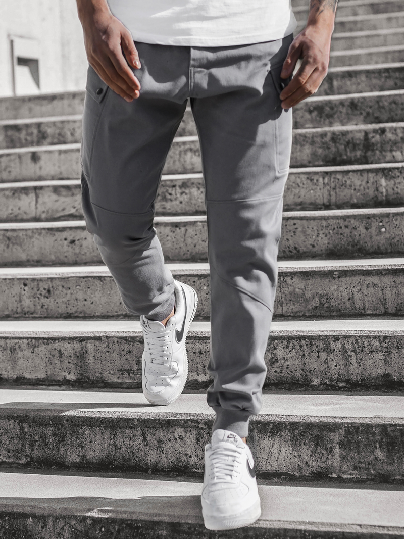 Férfi nadrág jogger Szürke OZONEE O/11103