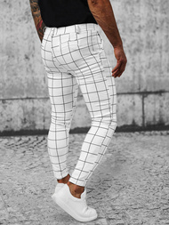 Férfi Chino Nadrág Fehér OZONEE O/P4009