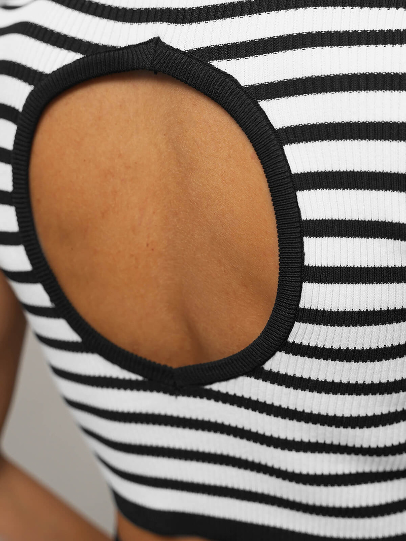 Női szett fekete/fehér - felső és szoknya OZONEE O/JK262