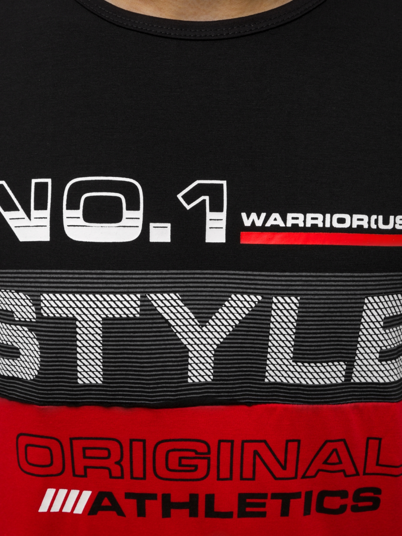 Férfi póló Fekete-piros OZONEE JS/SS10900