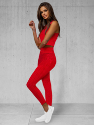 Kétrészes női tréning szett piros OZONEE JS/YW88037/5Z