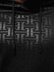 Férfi kapucnis pulóver fekete OZONEE O/3A76