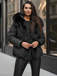 Női téli kabát fekete OZONEE O/16M9179/392