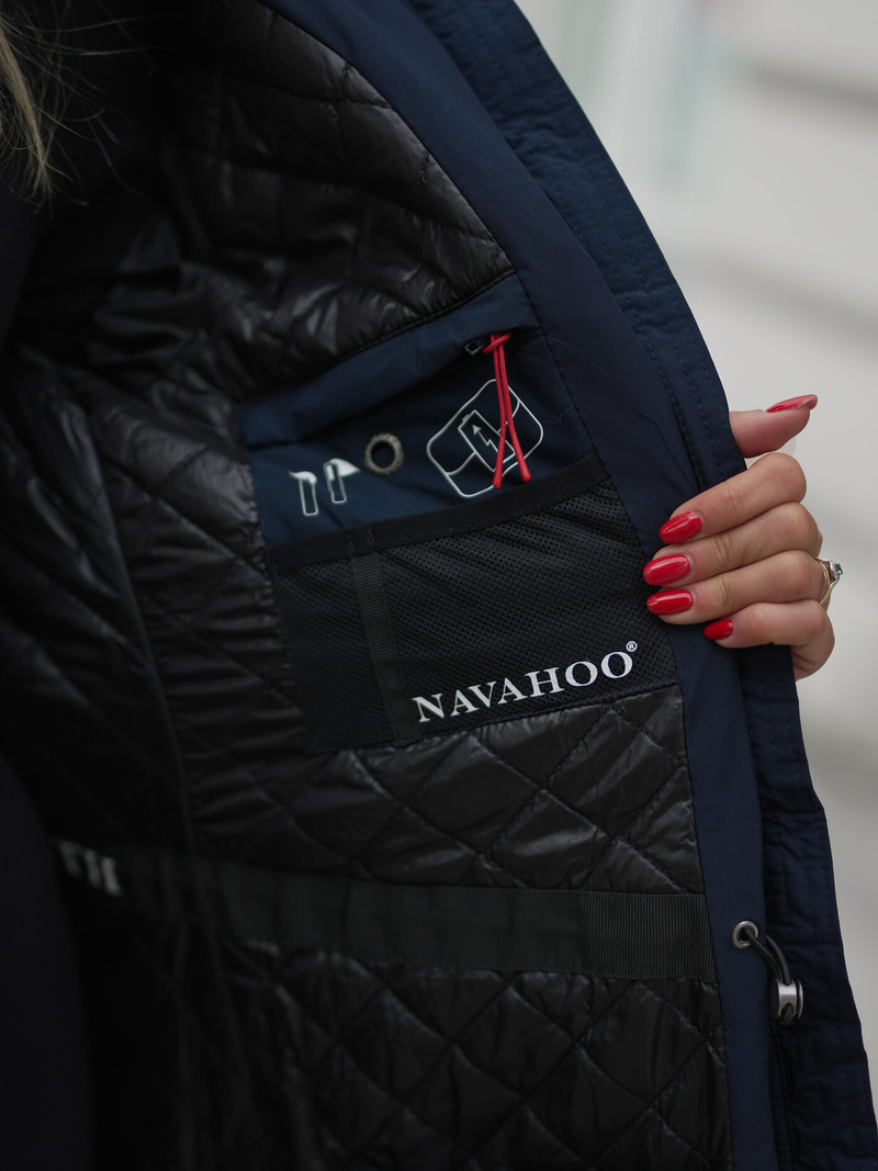 Női téli kabát póló gránát OZONEE O/W377