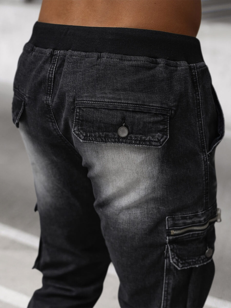 Férfi Nadrág Jogger fekete OZONEE NB/MP0108N