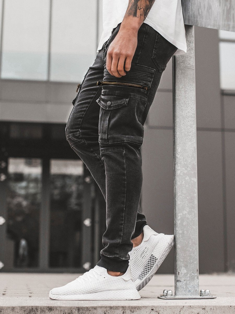 Férfi nadrág Fekete OZONEE G/1081