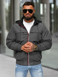 Férfi megfordítható kabát szürke OZONEE JS/16M9207/92