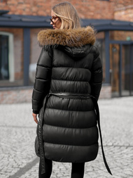 Női kabát fekete OZONEE JS/5M3298/392Z