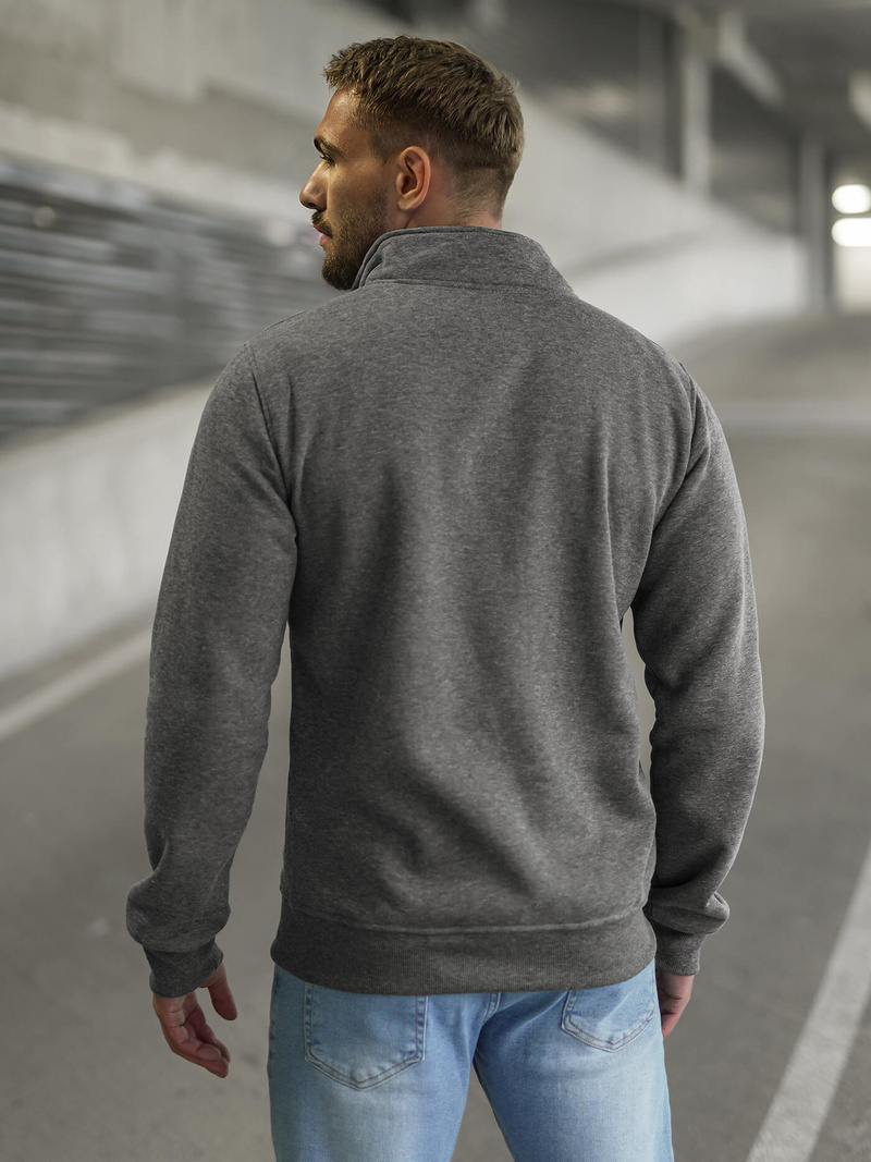 Férfi Pulóver Sötét-Szürke OZONEE JS/2002Z