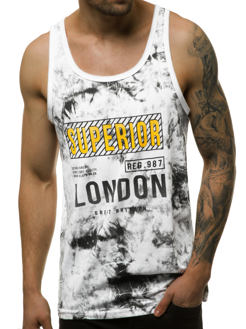 Férfi trikó Fehér OZONEE JS/SS11037