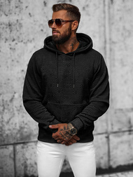 Férfi kapucnis felső fekete OZONEE JS/3B566