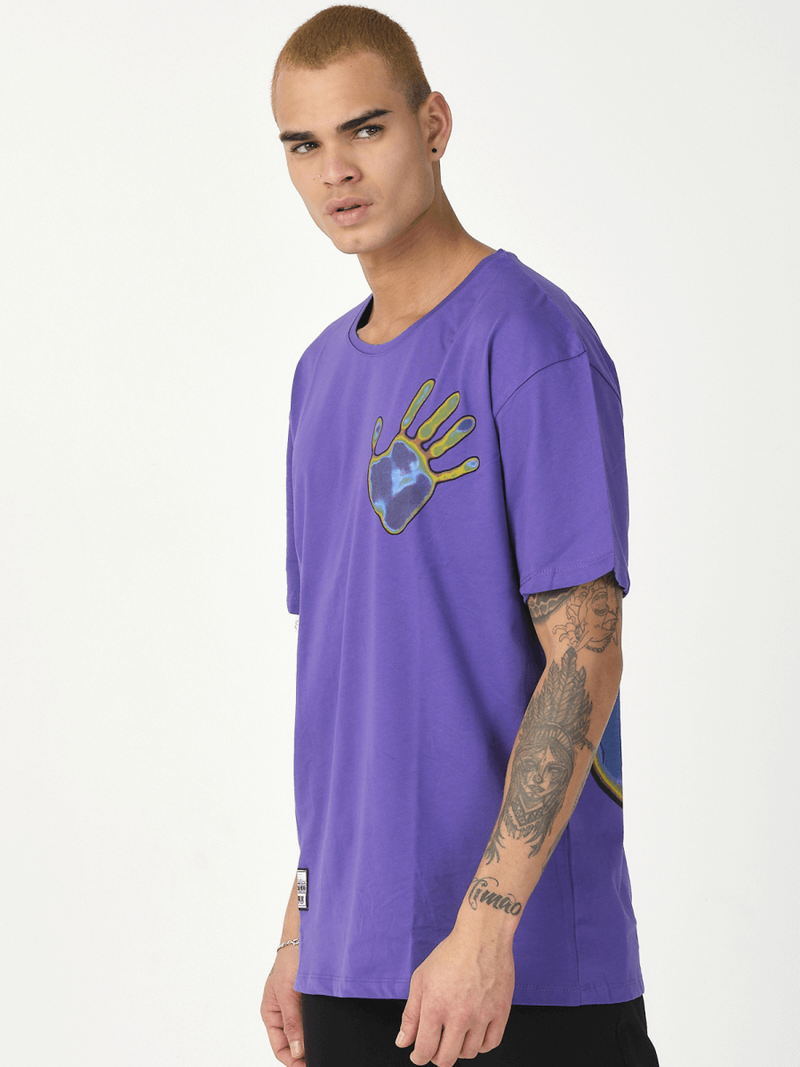 Férfi póló Lila OZONEE MR/21538