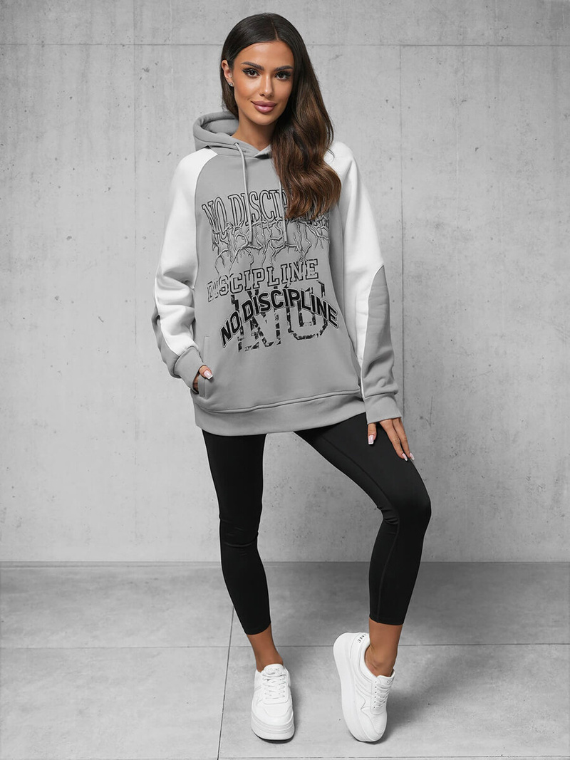 Kapucnis felső szürke OZONEE O/SWE23037Z