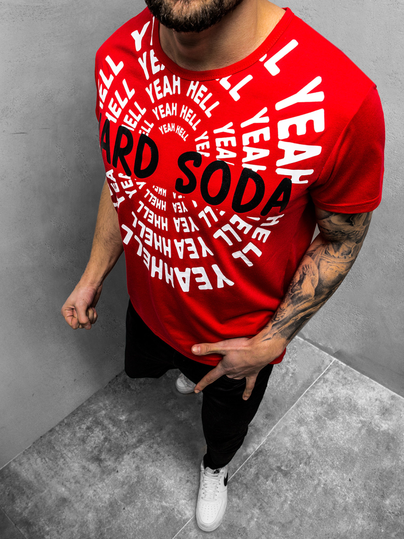 Férfi póló Piros OZONEE JS/KS1948Z