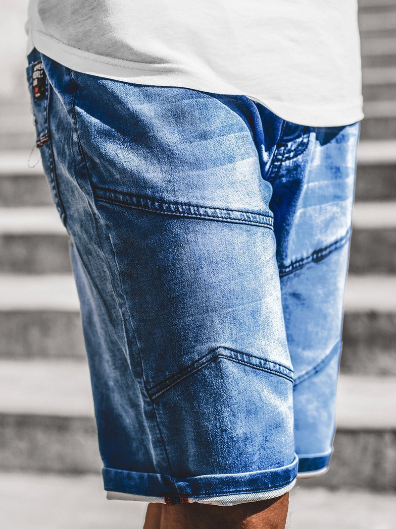 Férfi farmer rövidnadrág Kék OZONEE RF/HY331