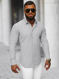 Férfi Ing Szürke OZONEE O/V118