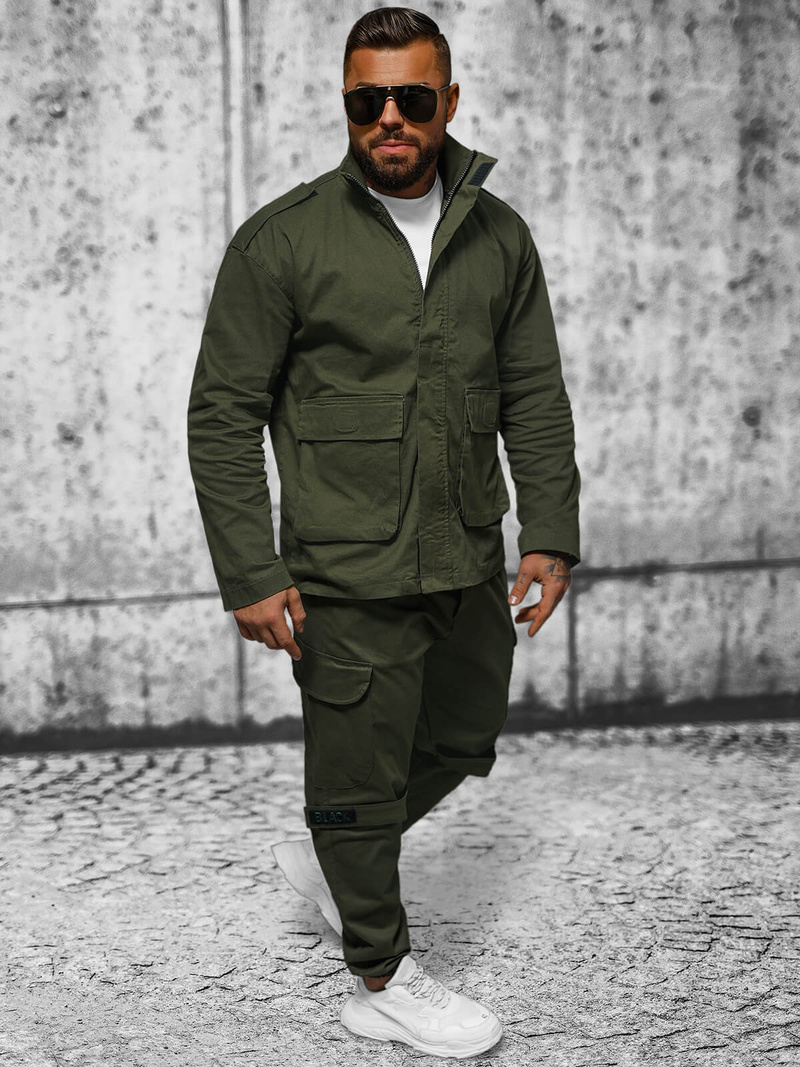 Férfi kabát khaki OZONEE O/G3035