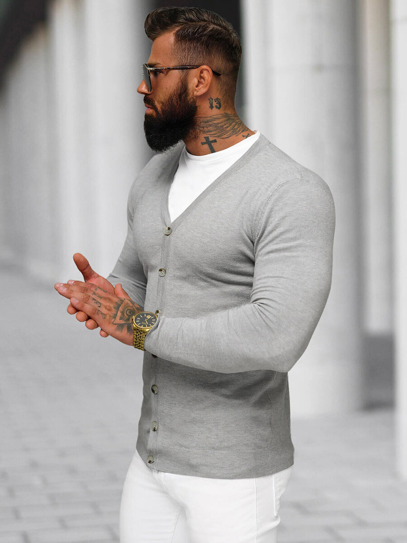 Férfi Pulóver Szürke OZONEE NB/MM6006/2Z