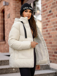 Női téli kabát ecru OZONEE JS/5M3251/281Z