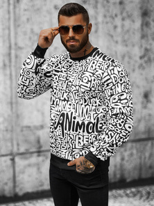 Férfi Pulóver Fehér OZONEE JS/8B1131/1