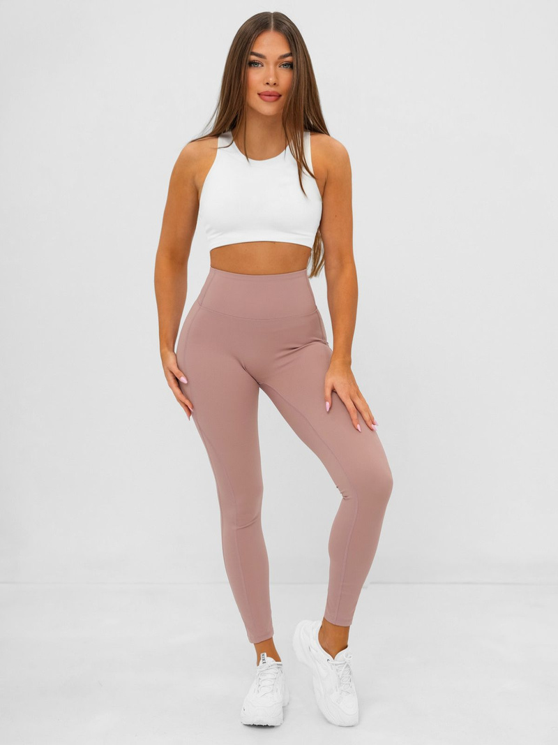 Női leggings púder rózsaszín OZONEE JS/17K585/7