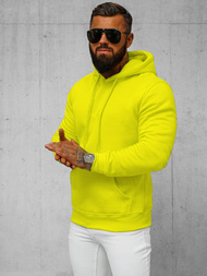 Férfi kapucnis pulóver Sárga neon OZONEE JS/2009Z