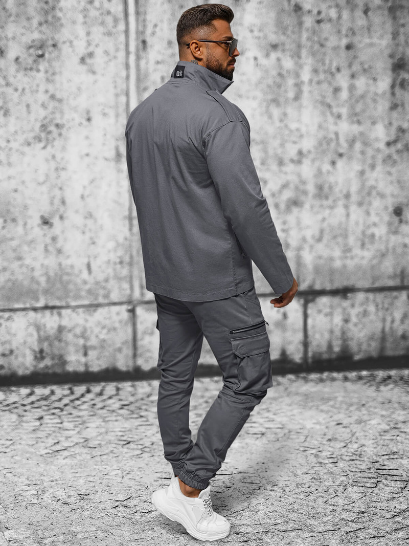 Férfi kabát grafit OZONEE O/G3035