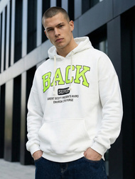 Férfi kapucnis felső fehér OZONEE O/TT30513Z