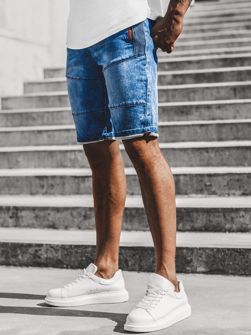 Férfi farmer rövidnadrág Kék OZONEE RF/HY348