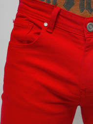 Férfi Farmer Nadrág Piros OZONEE O/E7887R