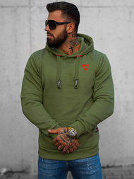 Férfi Kapucnis Pulóver Zöld OZONEE O/H1060