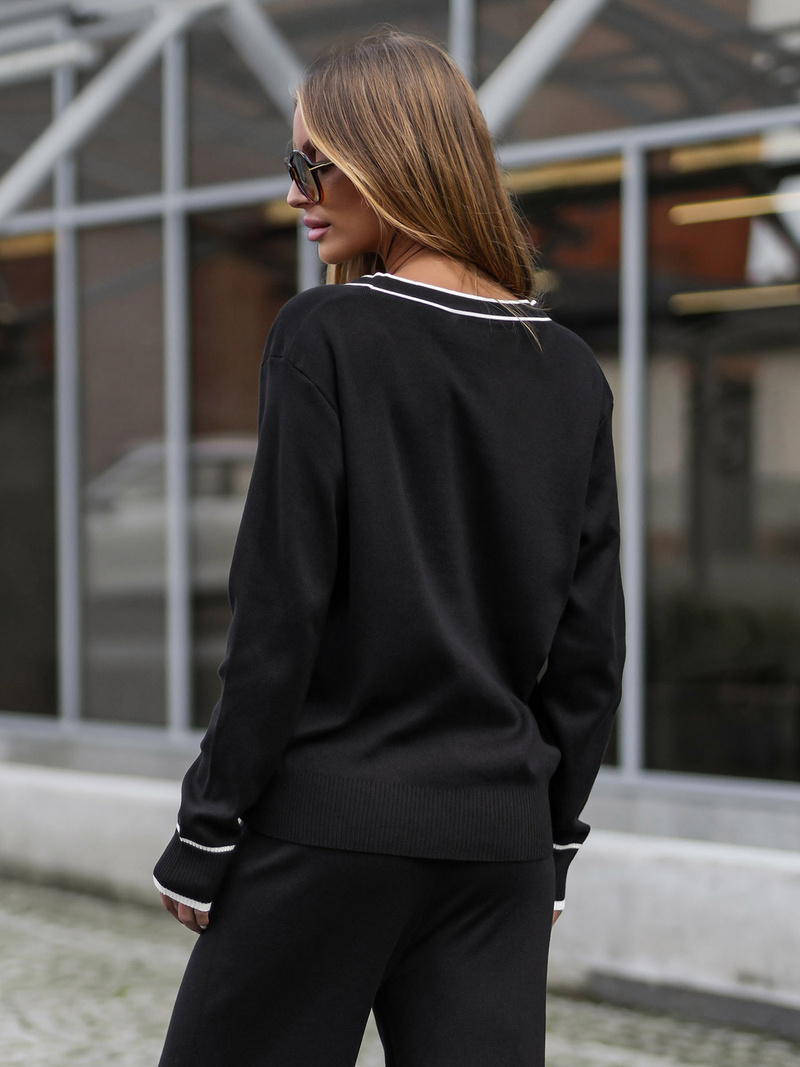 Kétrészes női tréning szett fekete OZONEE JS/26C8802/3