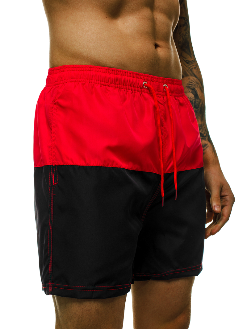 Férfi fürdőnadrág Piros-fekete OZONEE JS/YW02065