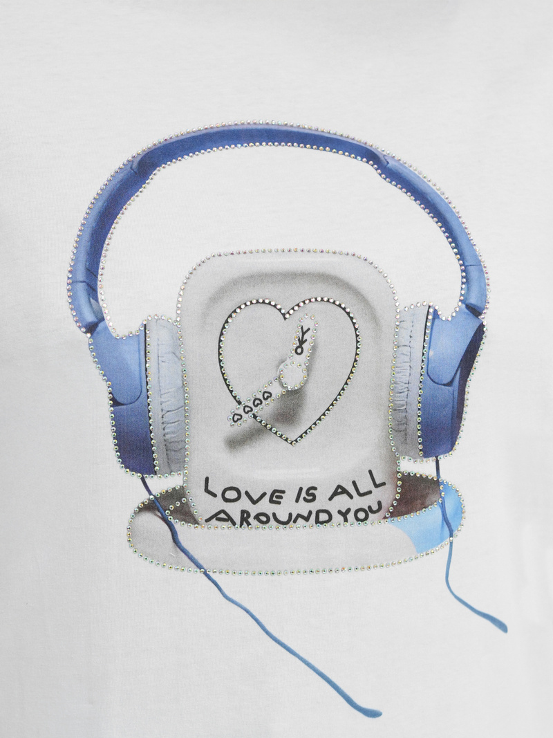 Női polo fehér-kék OZONEE DJ77806