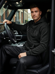 Férfi kapucnis felső fekete OZONEE JS/8B1990/3