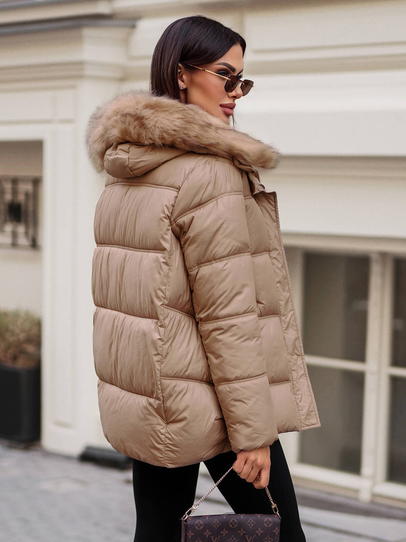 Női téli kabát camel OZONEE JS/5M3256/84