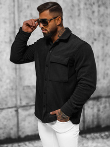 Férfi Ing Fekete OZONEE O/GOM23040