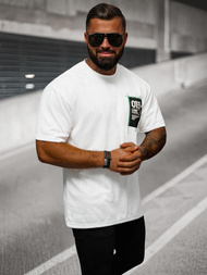 Férfi Póló Fehér OZONEE O/3C333