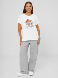 Női polo fehér OZONEE JS/95T2575/1