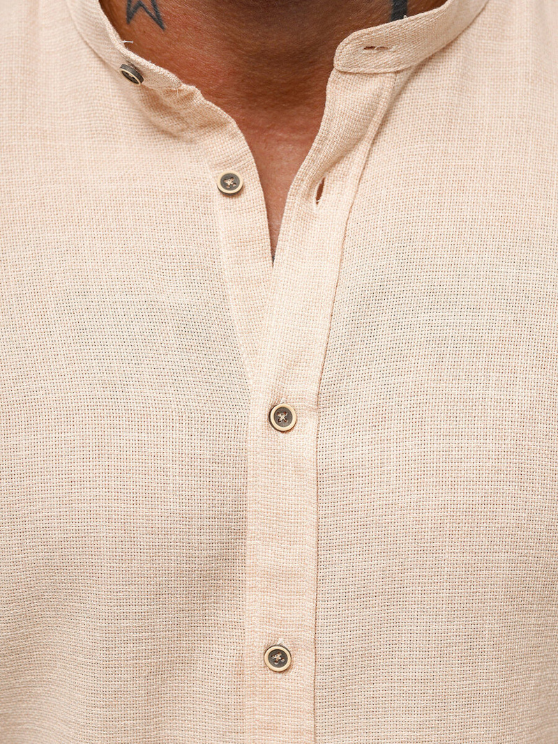 Férfi Ing Őszibarack OZONEE O/V85