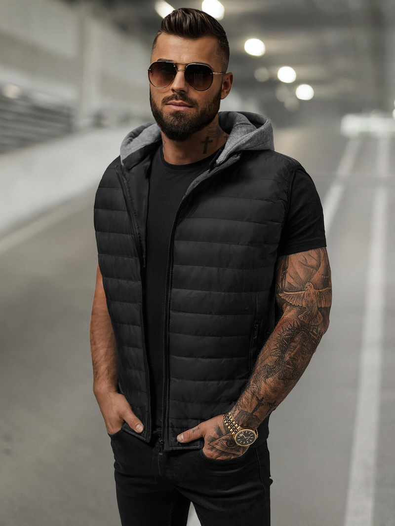 Férfi Mellény Fekete OZONEE JS/8M983/392