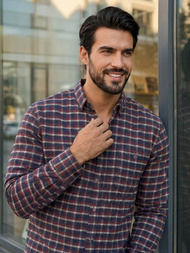 Férfi Ing Bordó OZONEE V/V176Z