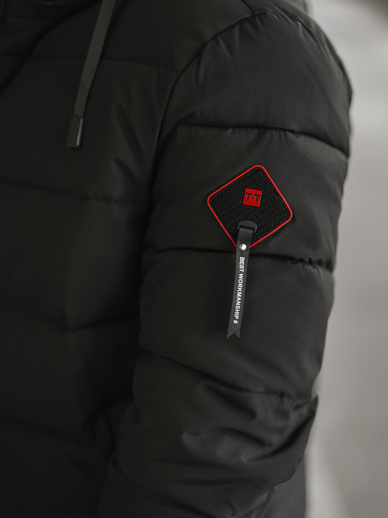 Férfi téli parka kabát fekete OZONEE JS/31M5031/392Z