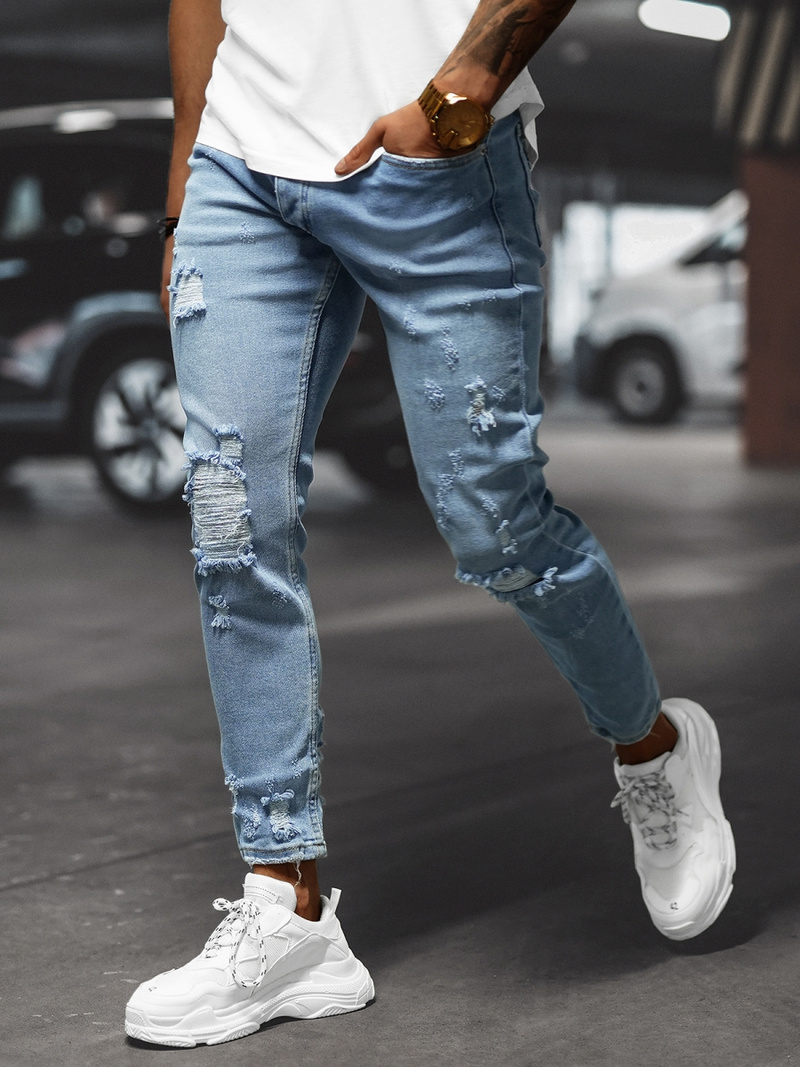 Férfi Farmer Nadrág Kék OZONEE O/WE1130